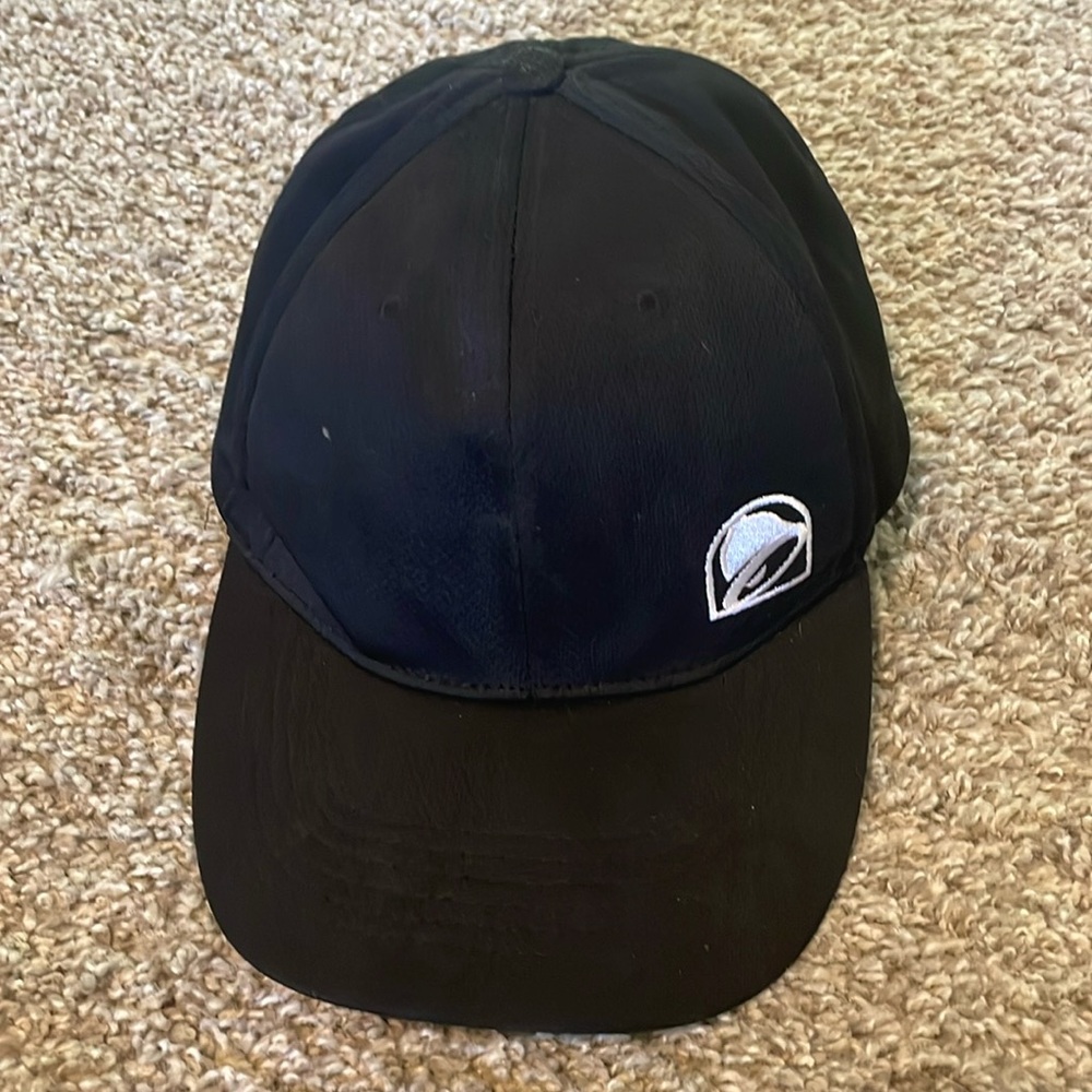Taco Bell Employee Uniform Hat Cap Black Snapback White Bell Logo